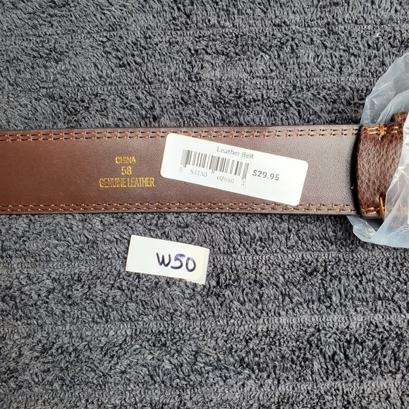 Men's Leather Belt | Size: 58 | Color: Brown | 1-Sided | SKU: W-50 | RRR Belts - Picture 2 of 4